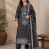Midnight Charm (Unstitched 3-Piece Suit)