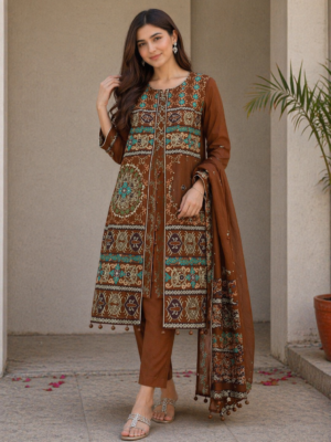 Elegant ethnic wear in soft light Rustic Heritage