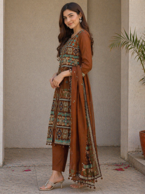 Graceful pose with traditional elegance Rustic Heritage