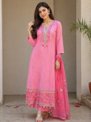 Blush Royale Embroidered Dress