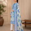 Azure Grace Printed Set (Unstitched 3-Piece Suit)