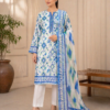 Azure Grace Printed Set (Unstitched 3-Piece Suit)
