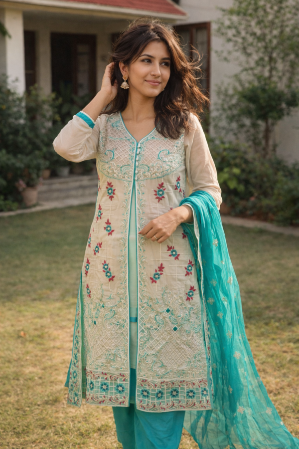 Graceful in traditional attire outdoors Sahar Bloom Classic