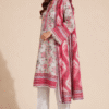 Rosé Bloom Printed 3-Piece Lawn Suit (Unstitched)