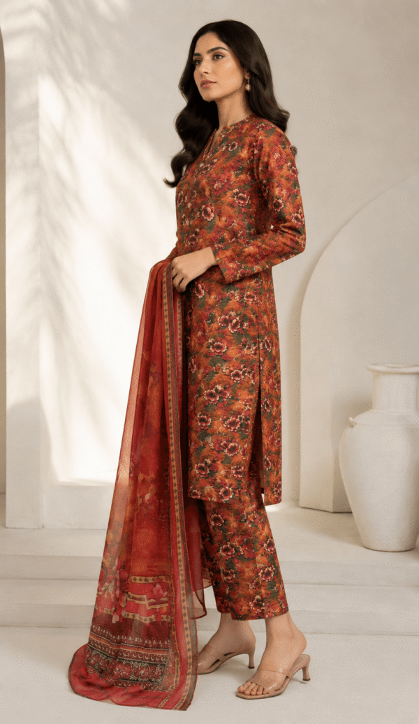 Autumn Bloom – 3PC Unstitched Lawn Set