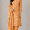 Amber Glow Printed Kurta Set (3PC Unstitched Suit)
