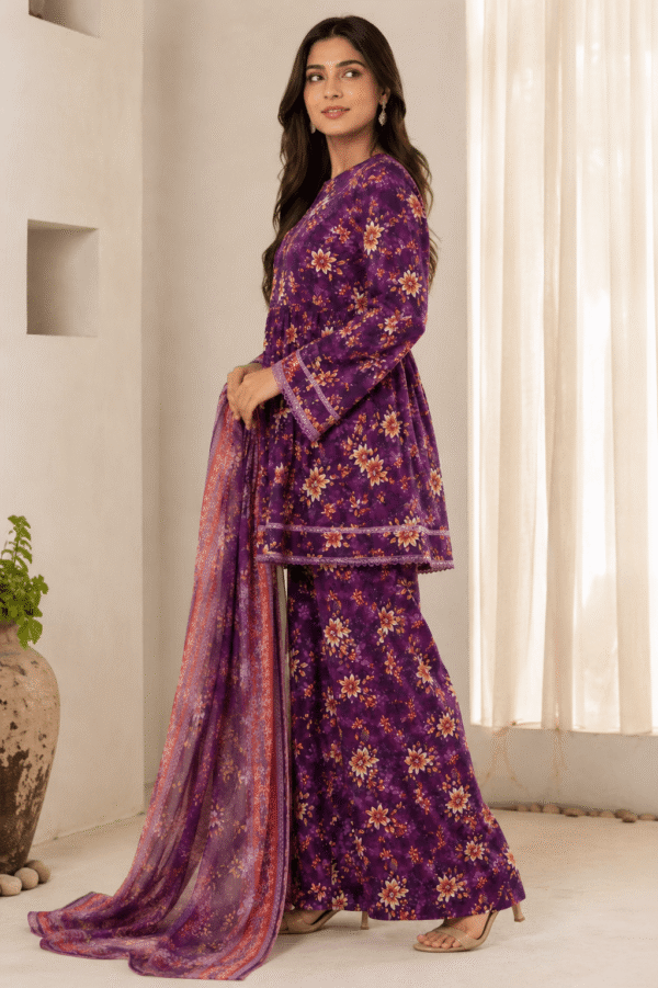 Midnight Blossom Co-ord Set (Unstitched)