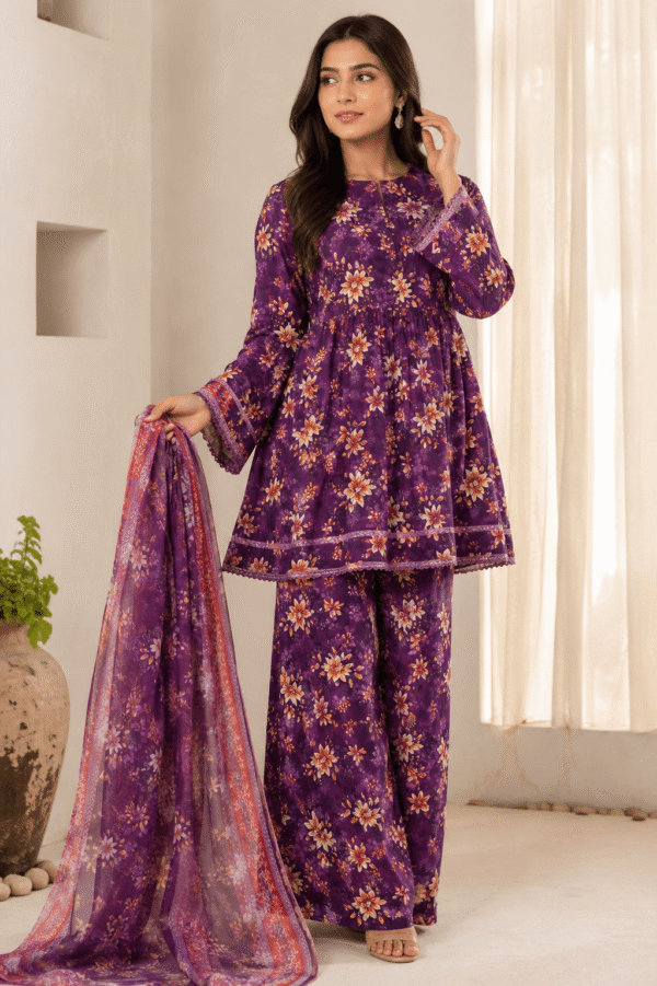 Midnight Blossom Co-ord Set (Unstitched)