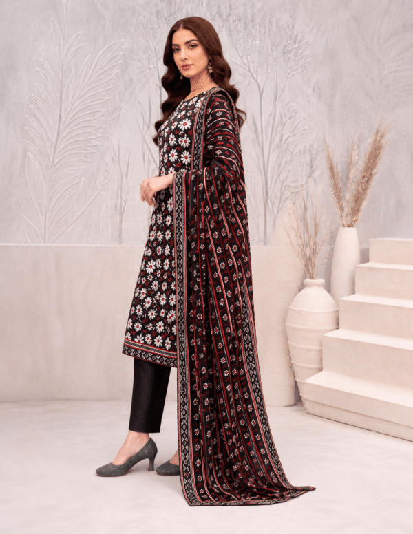 black dress 2 (1) Noir Blossom – Eid Edit (3- Piece Unstitched Suit)
