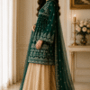 “Zehra – Chiffon Frock with Mehsuri Plazo” (Semi - Stitched)