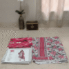Rosé Bloom Printed 3-Piece Lawn Suit (Unstitched)
