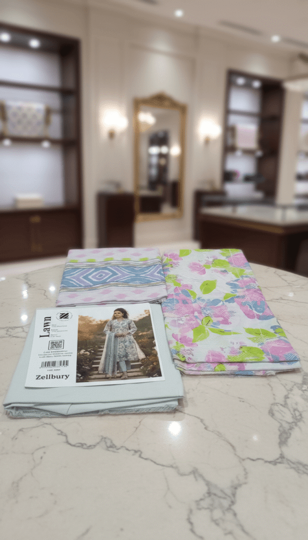 Pastel Bloom Lawn 3-Piece Suit (Unstitched)