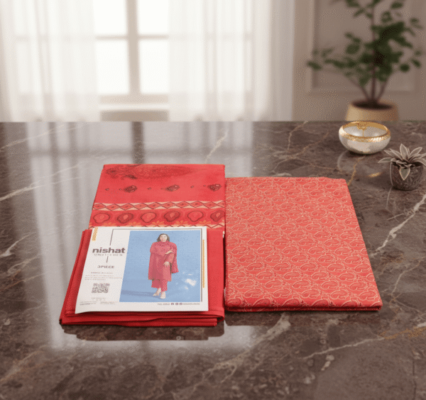 red dress 3 (1) Rouge Paisley Balloon Shalwar Set (Unstitched)