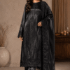 Mehr-e-Noor Sequin Sheesha Silk Suit (Unstitched)