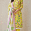 sunlit blossom1 (1) Sunlit Blossom Lawn Suit (Unstitched)