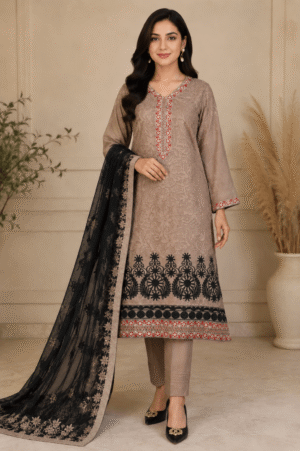 ChatGPT Image Jun 2, 2026, 08_02_57 PM (1) Noir Bloom – Embroidered Chiffon Ensemble (Semi Stitched)