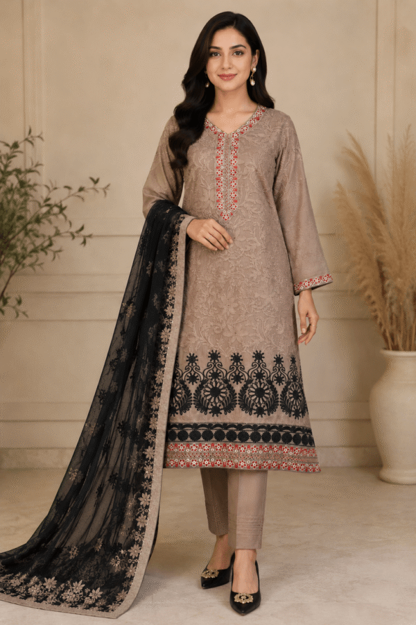 ChatGPT Image Jun 2, 2026, 08_02_57 PM (1) Noir Bloom – Embroidered Chiffon Ensemble (Semi Stitched)