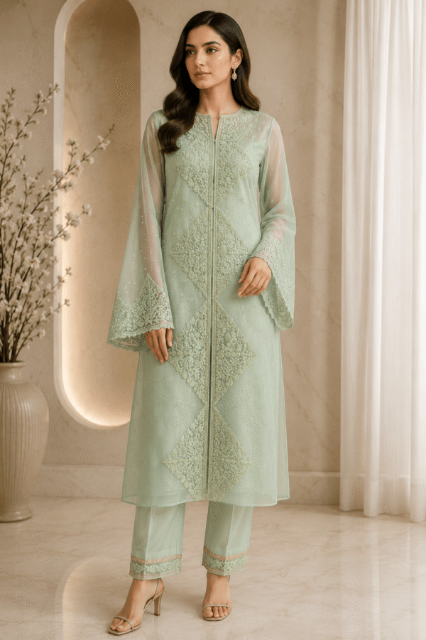 ChatGPT Image Jul 19, 2026, 07_32_46 PM (1) Mint Éclat – Embroidered Organza Ensemble (Unstitched)