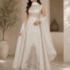 Ivory Noor Embroidered Anarkali Set