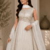 Ivory Noor Embroidered Anarkali Set