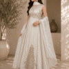 Ivory Noor Embroidered Anarkali Set